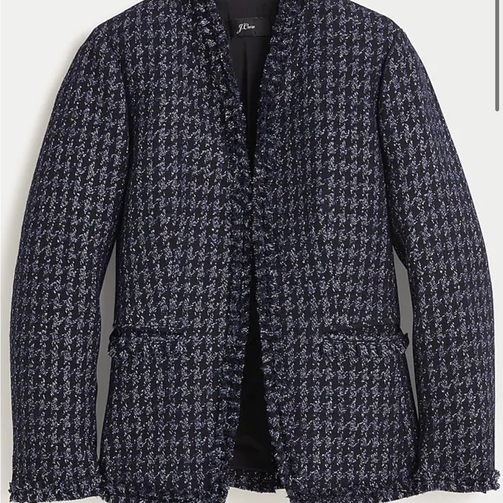 J. Crew Going-out blazer in shadow houndstooth print